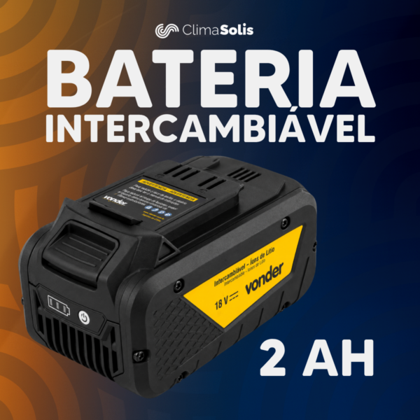 Bateria 18V íons de lítio Linha intercambiável Vonder
